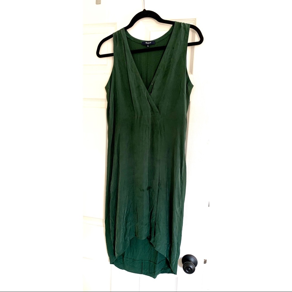 Madewell Green Silk Dress